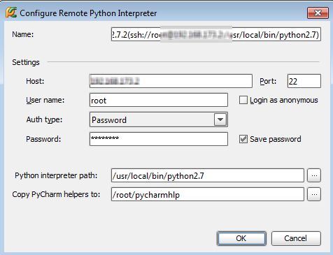RI-Screen2 PyCharm - Configure Remote Interpreter